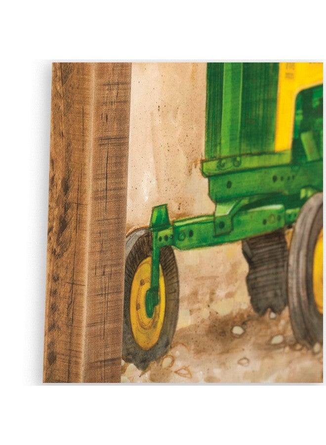 Open Road Brands John Deere Tractor Wood Framed Wall Decor - Hand Painted John Deere Wall Art for Living Room, Man Cave or Bedroom - Image 4