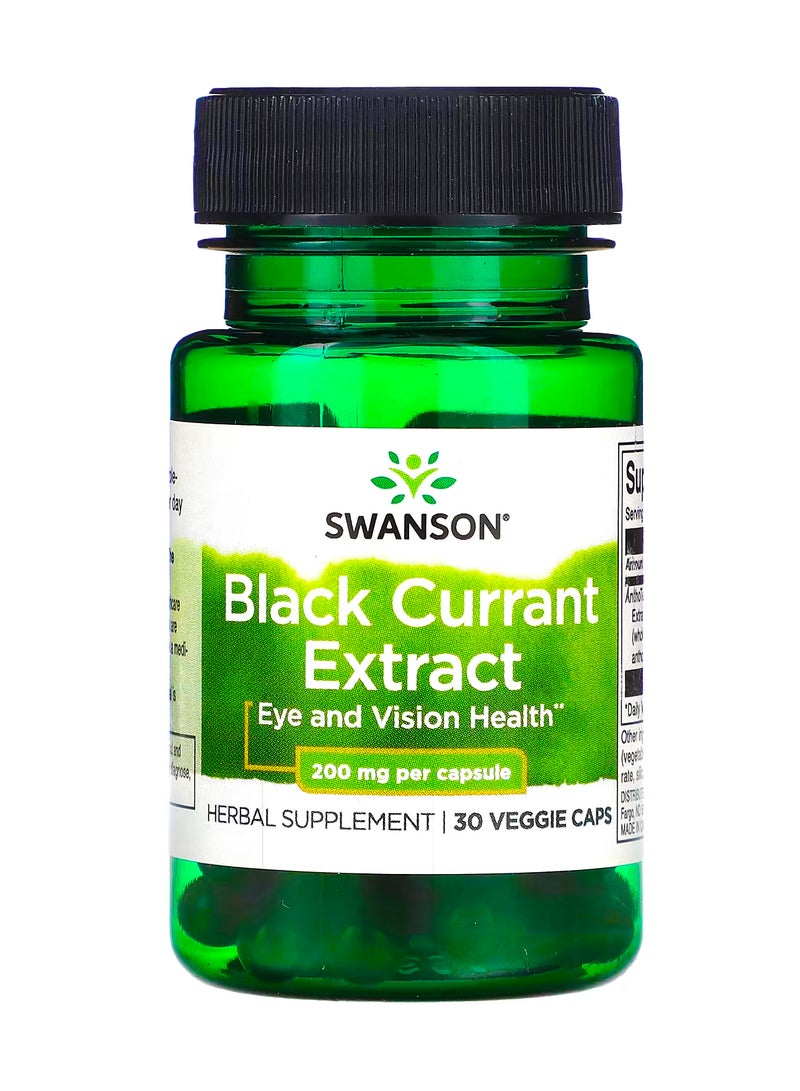 SWANSON Black Currant Extract 200 mg 30 Veggie Caps