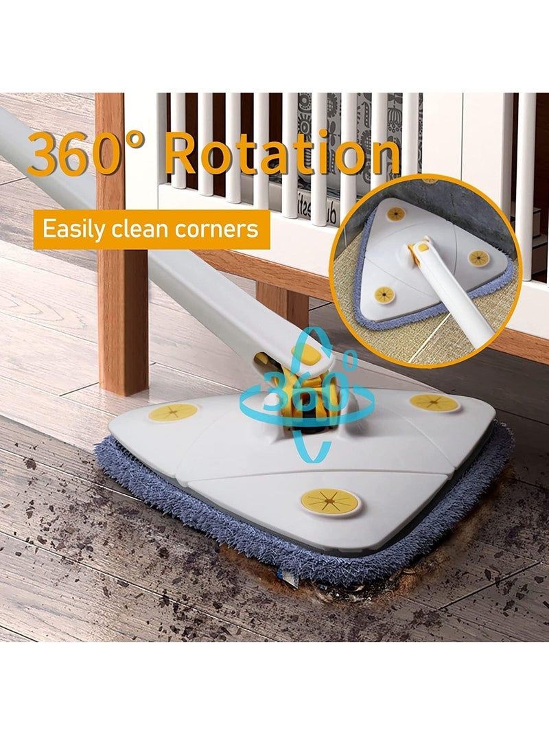 XiuWoo Triangle Cleaning Mop Adjustable Extendable Wall Cleaning Mop Retractable Microfiber Dry and Wet Glass Dust Cleaner - Image 2