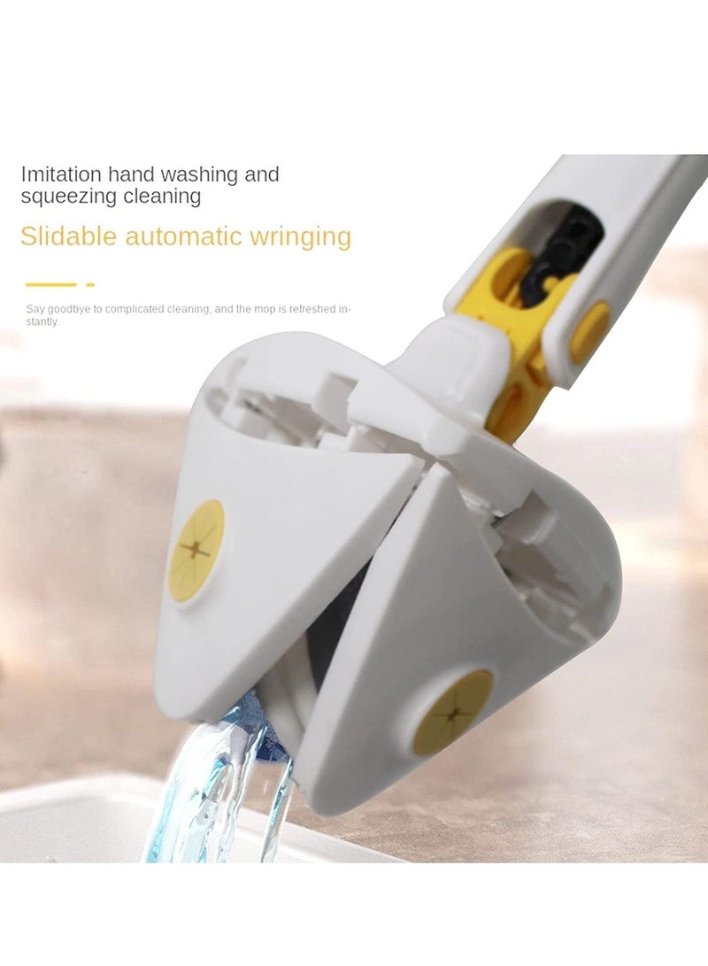 XiuWoo Triangle Cleaning Mop Adjustable Extendable Wall Cleaning Mop Retractable Microfiber Dry and Wet Glass Dust Cleaner - Image 4