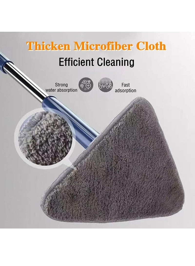 XiuWoo Triangle Cleaning Mop Adjustable Extendable Wall Cleaning Mop Retractable Microfiber Dry and Wet Glass Dust Cleaner - Image 3