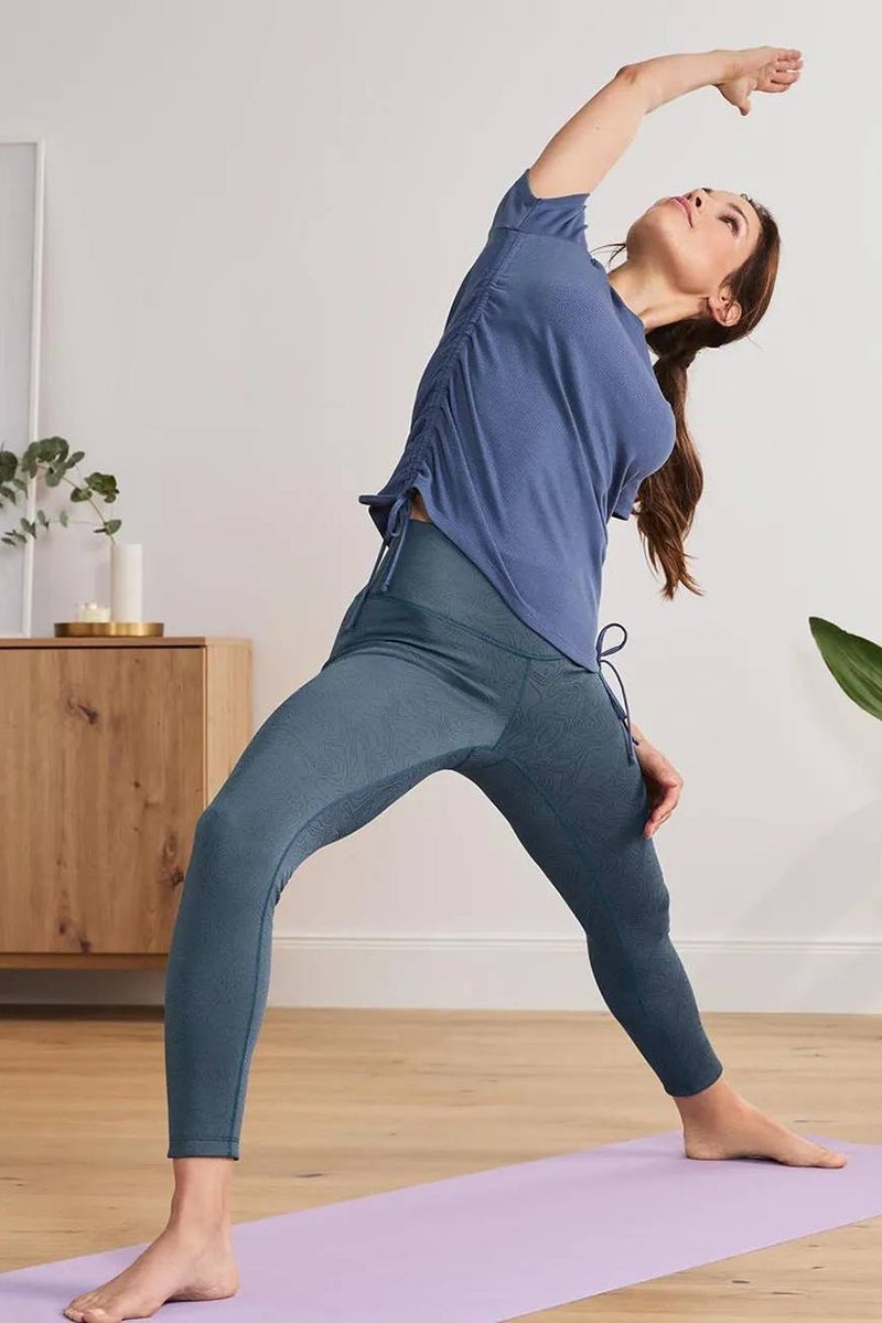 Tchibo Women Sportswear Fit Training Leggings, Sage Blue - Image 1