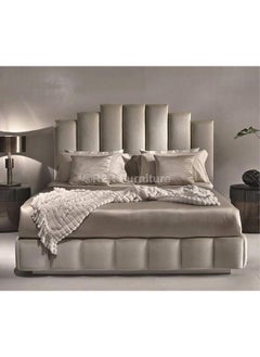 R2R FURNITURE سرير مريح مبطن من Vivalife (مع مرتبة) من R2R - مقاس كينج (180 سم × 200 سم) 