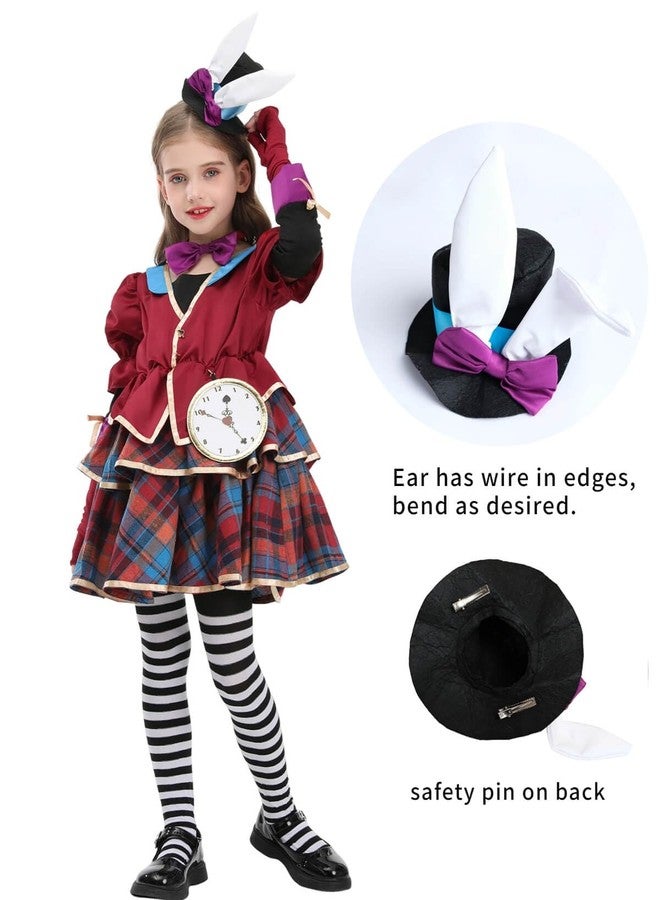 Nuoqi Mad Hatter Costume Girls Mad Hatter Costume Dress Halloween Costumes S - Image 2
