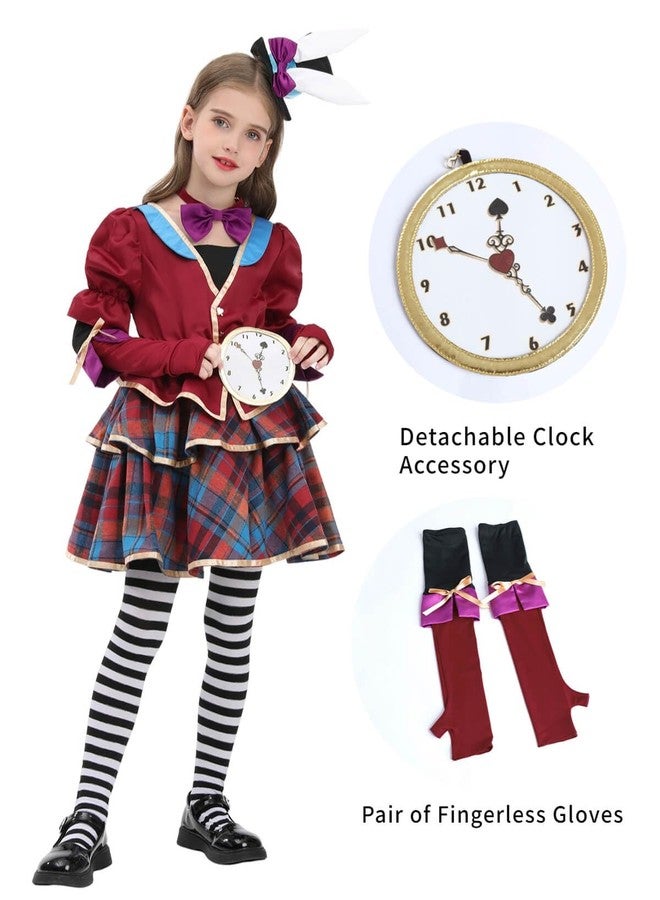 Nuoqi Mad Hatter Costume Girls Mad Hatter Costume Dress Halloween Costumes S - Image 3