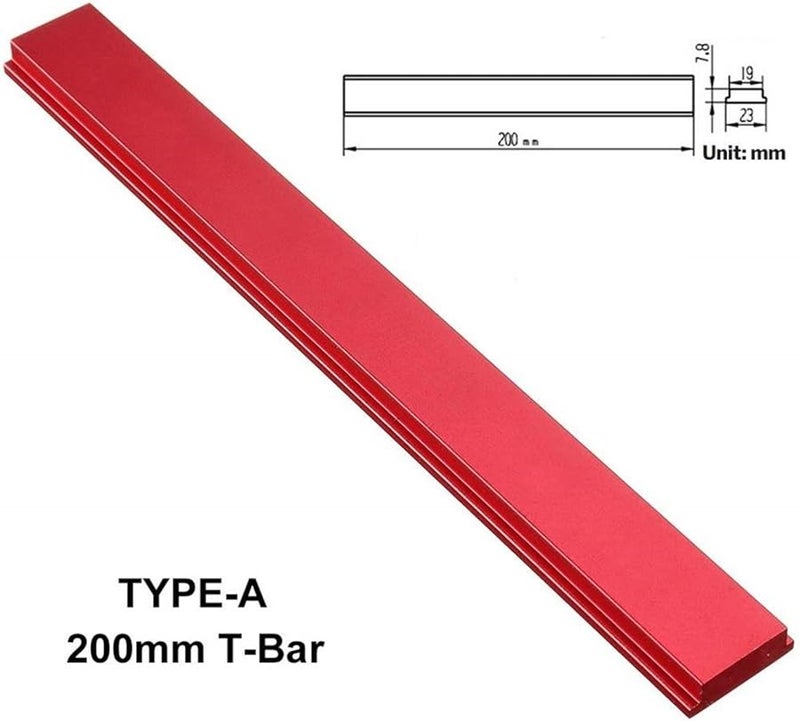 Aluminum Alloy T Track Slider 200mm 2 Pack For Table Saw And Milling Table - Image 3