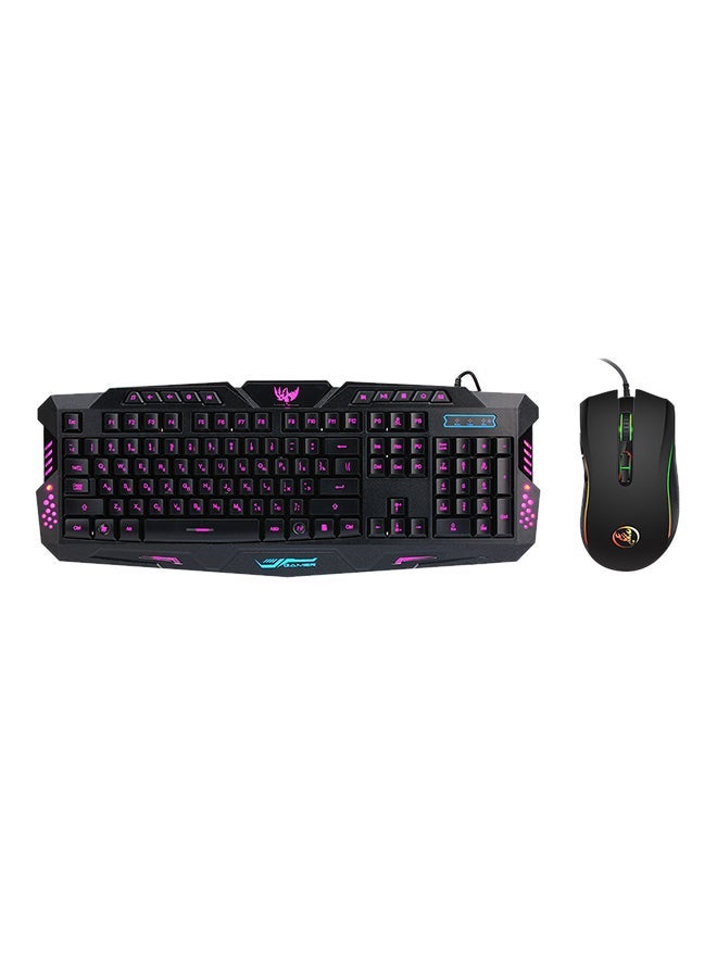 NIBEMINENT 3 Backlight Wired Gaming Keyboard And Optical Mouse Combo Set  - Image 1