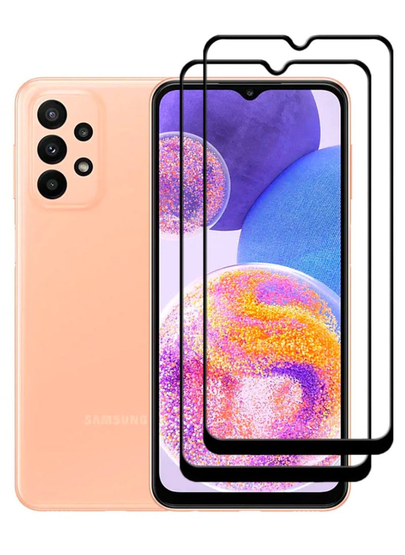 ACLIX 2 Pieces Antistatic ESD Dustproof Premium Quality High Definition Tempered Glass Screen Protector Designed For Samsung Galaxy A23 - Image 1