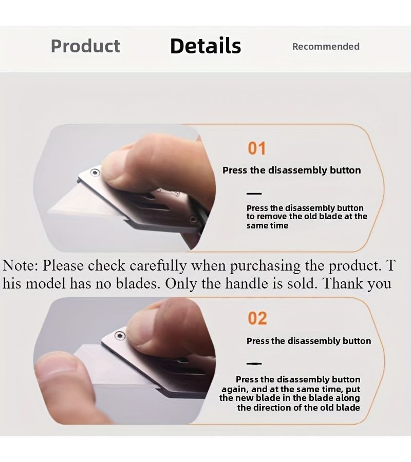 No Blade 1pc Only Handle Sold Premium Solid Wood Heavy Duty Folding Knife - Image 4