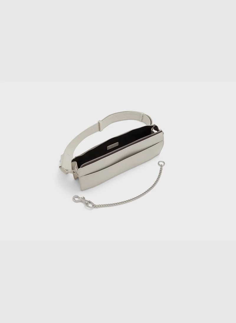 CALL IT SPRING Gaiia Plain Shoulder Bag with Detachable Chain