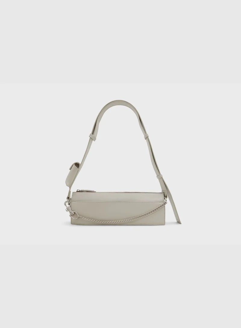 CALL IT SPRING Gaiia Plain Shoulder Bag with Detachable Chain