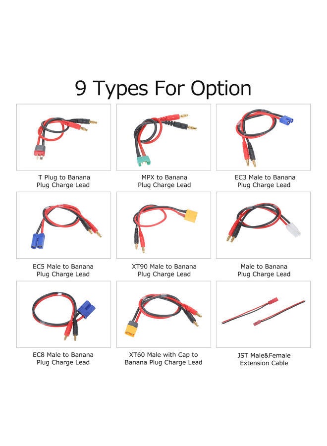 NIBEMINENT Male To Banana Plug Charge Cable Multicolour 15.00x1.00x10.00cm - Image 3