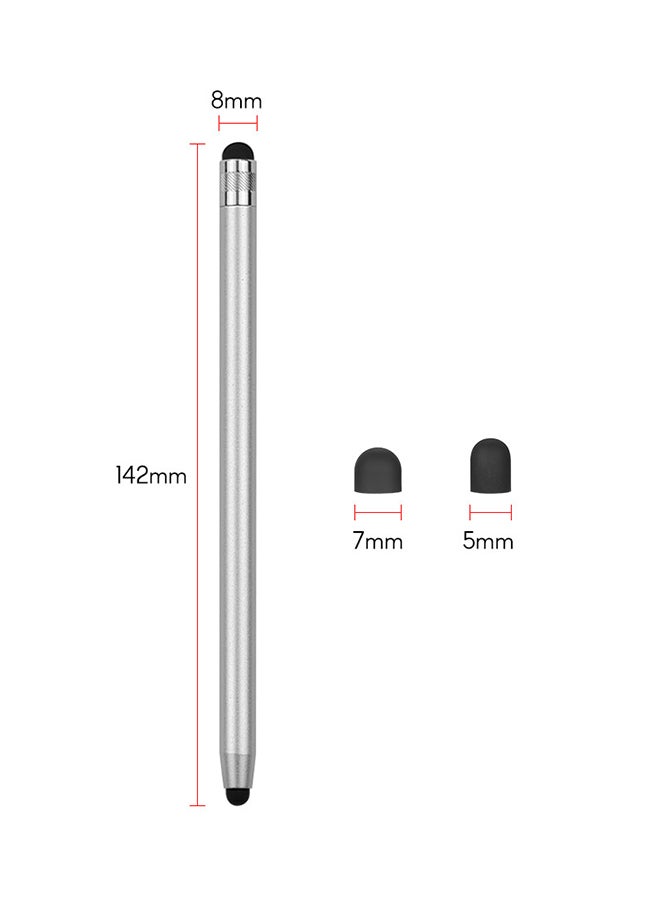 4-Piece Universal Touchscreen Stylus Pen For All Tablets With 8 Extra Replaceable Soft Rubber Tips Multicolour - Image 2