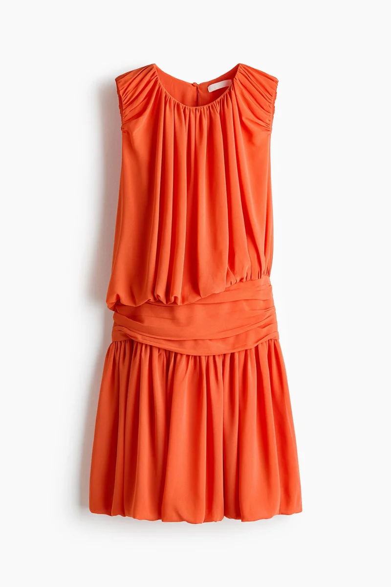 H&M  Draped bubble-hem dress for Women | Best Price UAE