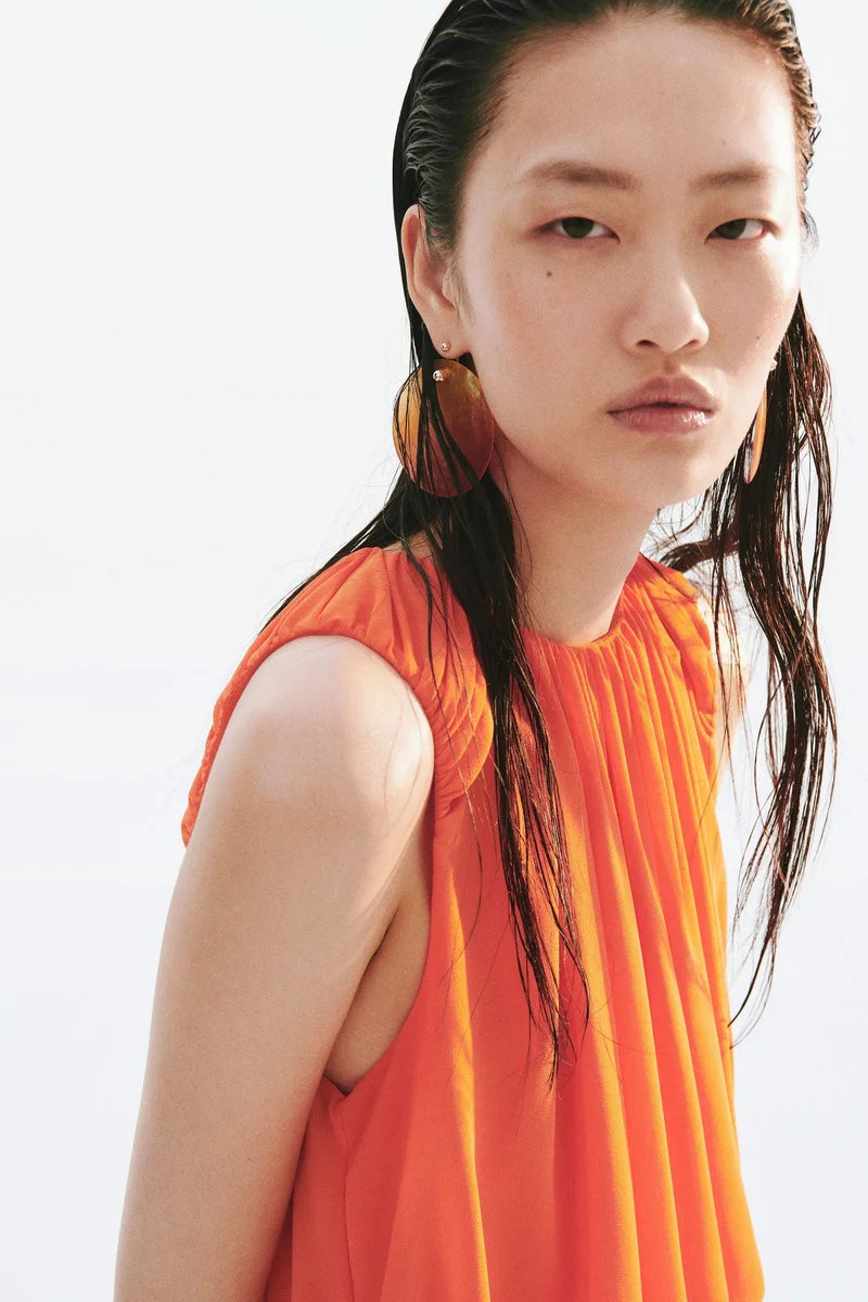 H&M  Draped bubble-hem dress for Women | Best Price UAE