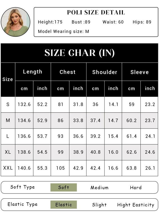 DEARCASE Maxi Dress for Women Navy Blue X-Large Crewneck Long Sleeves Wedding Guest A-line Plain Casual Empire Waist Flowy Party Vintage Spring Fall Winter Floor Dresses with Pocket - Image 4