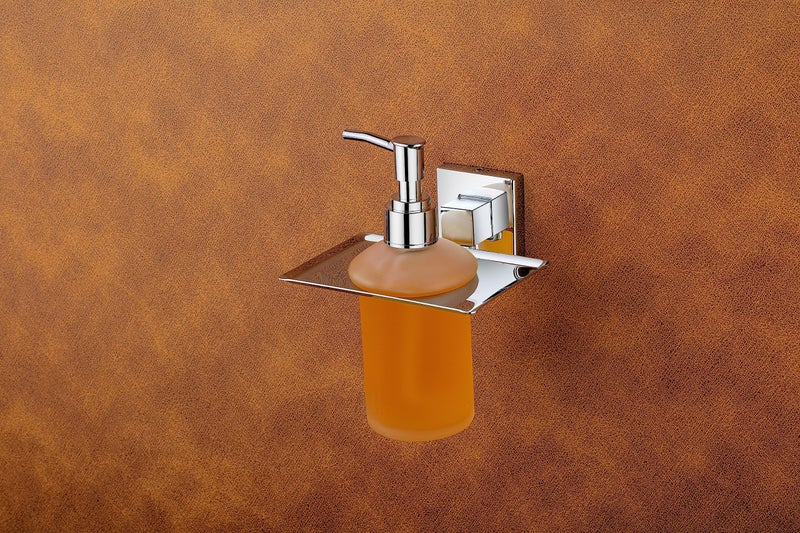 iSTAR Stainless Steel Liquid Soap Dispenser with Holder | Stylish Multipurpose Wall Mounted Glass Bottle Stand for Shower Gel, Shampoo, Hand-Wash, Bathroom, Wash-Basin, Home, Hotel (300 ml-Pack of 1) - Image 4