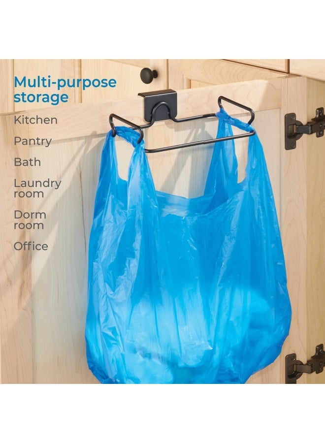 IDesign InterDesign Classico Over Cabinet Plastic Bag Holder  Storage Organizer for Kitchen Bronze - Image 5