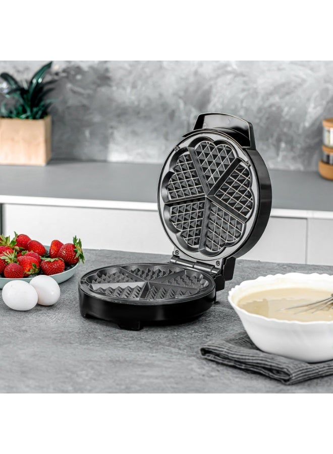 آر إيه أف صانعة وافل القلوب الكهربائية RAF R.2212 – قوة 1000 واط، تسخين مزدوج، سطح غير لاصق، تحضير 5 وافل على شكل قلب، ضمان 3 سنوات - Image 2