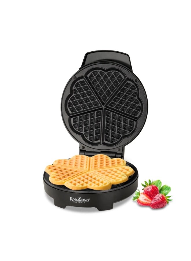 آر إيه أف صانعة وافل القلوب الكهربائية RAF R.2212 – قوة 1000 واط، تسخين مزدوج، سطح غير لاصق، تحضير 5 وافل على شكل قلب، ضمان 3 سنوات - Image 3