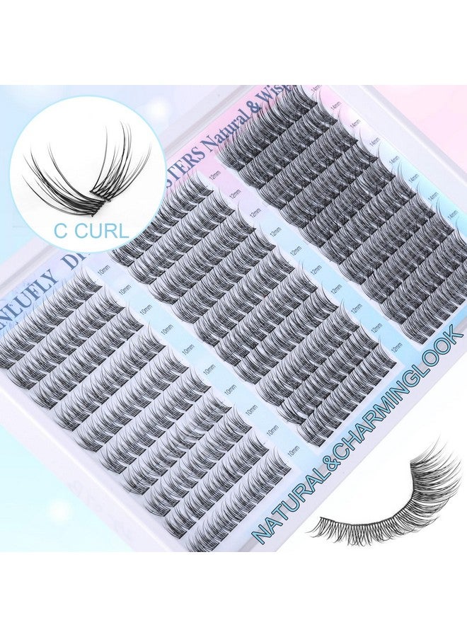 zanlufly Lash Clusters Wispy Eyelash Clusters C Curl Individual Lashes zanlufly Natural 300Pcs Cluster Lashes Eyelash Extension 10 12 14MM DIY Lash Extension - Image 3