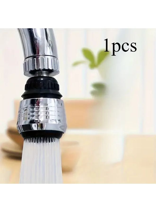 Silvery Faucet Aerator Adjustable Spray Head Water Flow Regulator Splash Filter Easy Installation - Image 1