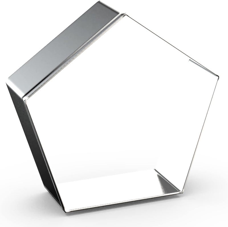 QAAQS Pentagon Cookie Cutter Set Large - 5 Inch, 4 Inch, 3 Inch, 2 Inch - Geometric Polygon Frame Plaque Cookie Cutters Shapes Molds - Stainless Steel - Image 4