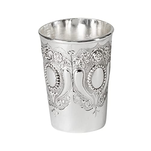 Ner Mitzvah Kiddush Cup - Premium Quality Nickel Plated Wine Cup - For Shabbat and Havdalah - Judaica Shabbos and Holiday Gift - Image 2