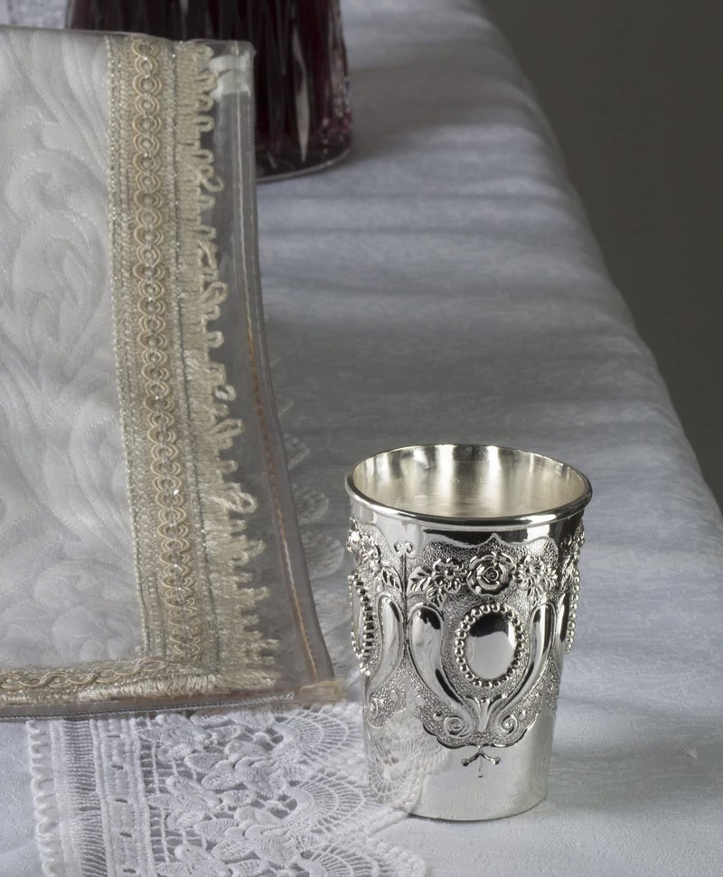 Ner Mitzvah Kiddush Cup - Premium Quality Nickel Plated Wine Cup - For Shabbat and Havdalah - Judaica Shabbos and Holiday Gift - Image 4