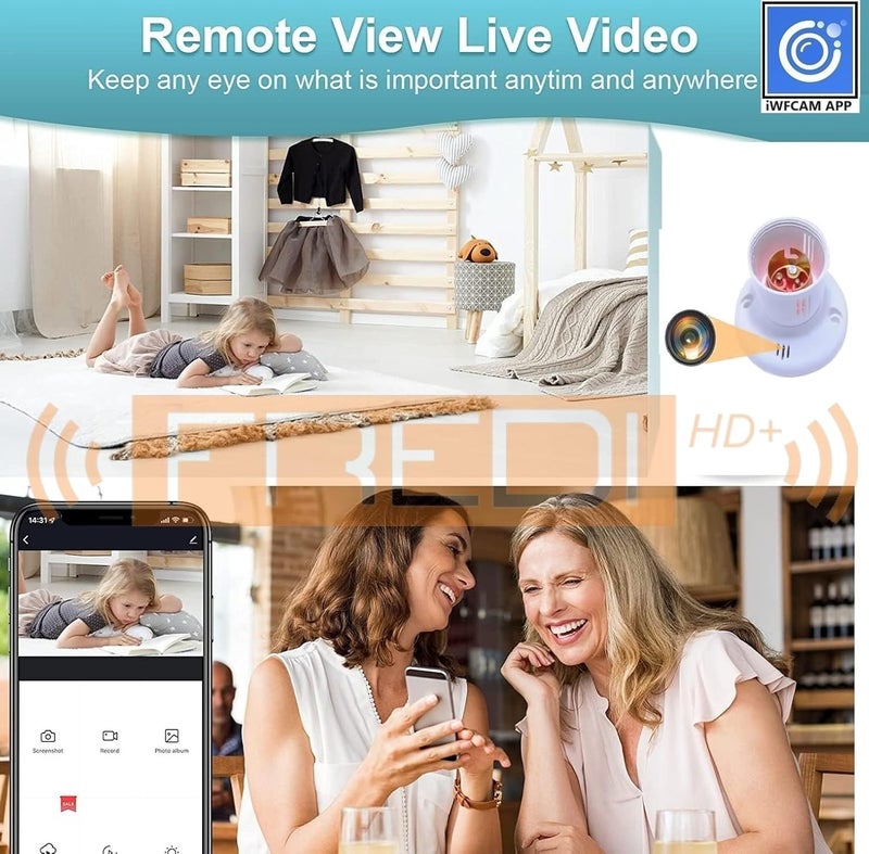 FREDI HD PLUS FREDI HD PLUS WiFi Holder Camera 1080p Hd Clarity Watch Live View Recording Hidden Camera Supported 32GB Sd Card Secret Nanny Cam Indoor Security Camera iWFCam APP  - Image 4