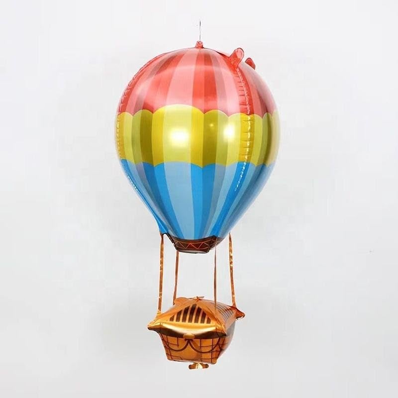 Atpata Funky 4pcs 35-inch Multicolor Hot Air Balloon Shape Foil Balloons for Turkey Istanbul Theme, Carnival, Kids & Adults Birthday Party, Baby Shower Decorations - Image 4