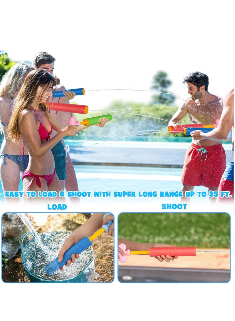 Excefore Water Toy for Kids, 9 Pack Foam Water Blaster Squirt Toy Set for Swimming Pool Toys Adults, Water Toy Blaster Shooter - Image 3