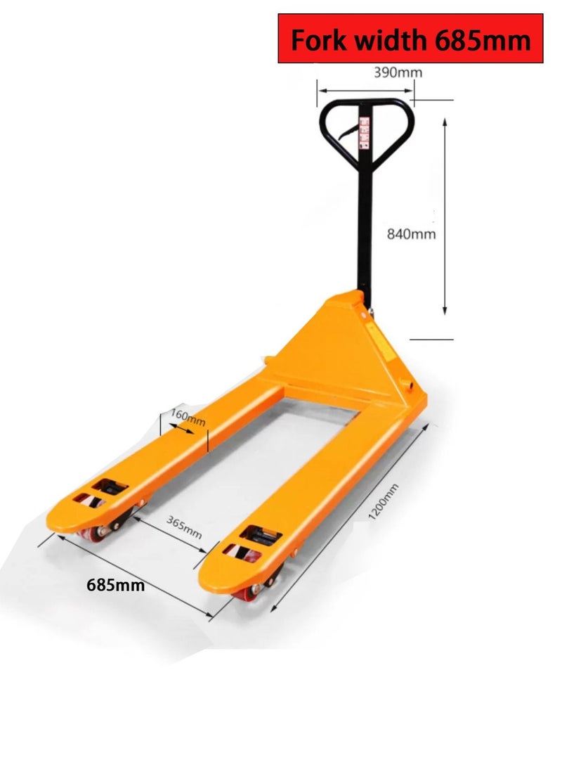 Hand Pallet Truck Jack Trolley Heavy Duty For Warehouse Factory Cargo Material Transport