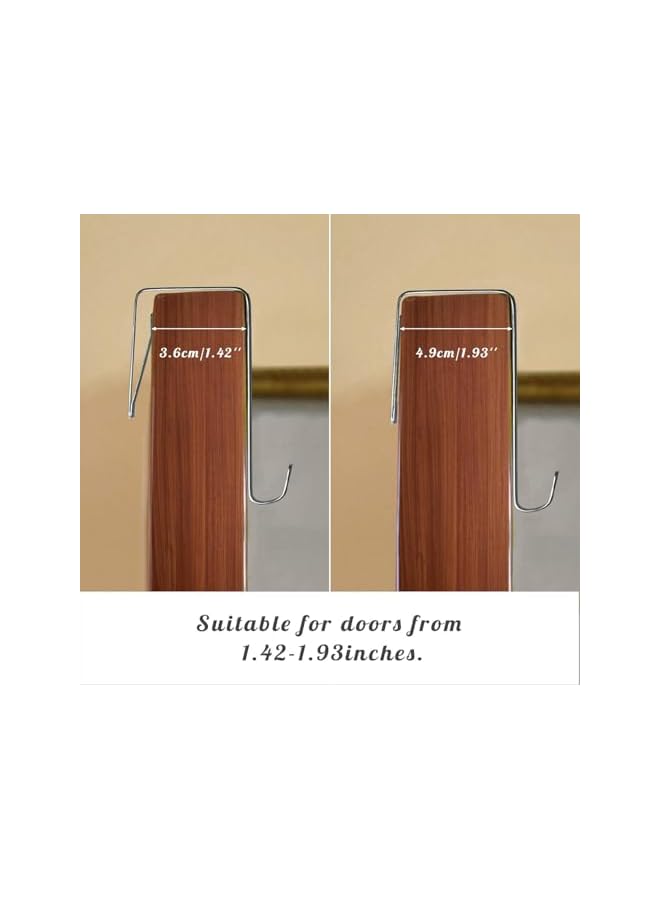 PROMASS 16Pcs Over The Door Hook,Door Hanger Hook for Bags&Clothes,Over The Door Organizer Hanger for Towel&Wreath - Image 3