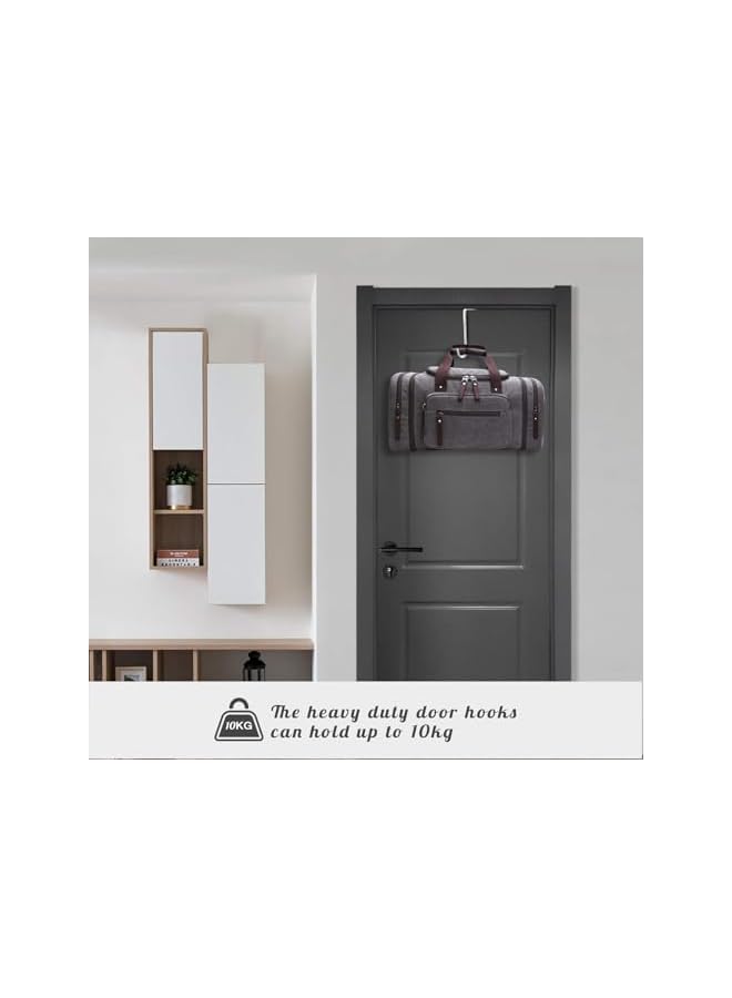 PROMASS 16Pcs Over The Door Hook,Door Hanger Hook for Bags&Clothes,Over The Door Organizer Hanger for Towel&Wreath - Image 5