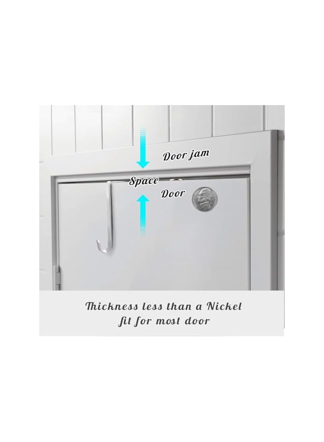 PROMASS 16Pcs Over The Door Hook,Door Hanger Hook for Bags&Clothes,Over The Door Organizer Hanger for Towel&Wreath - Image 4