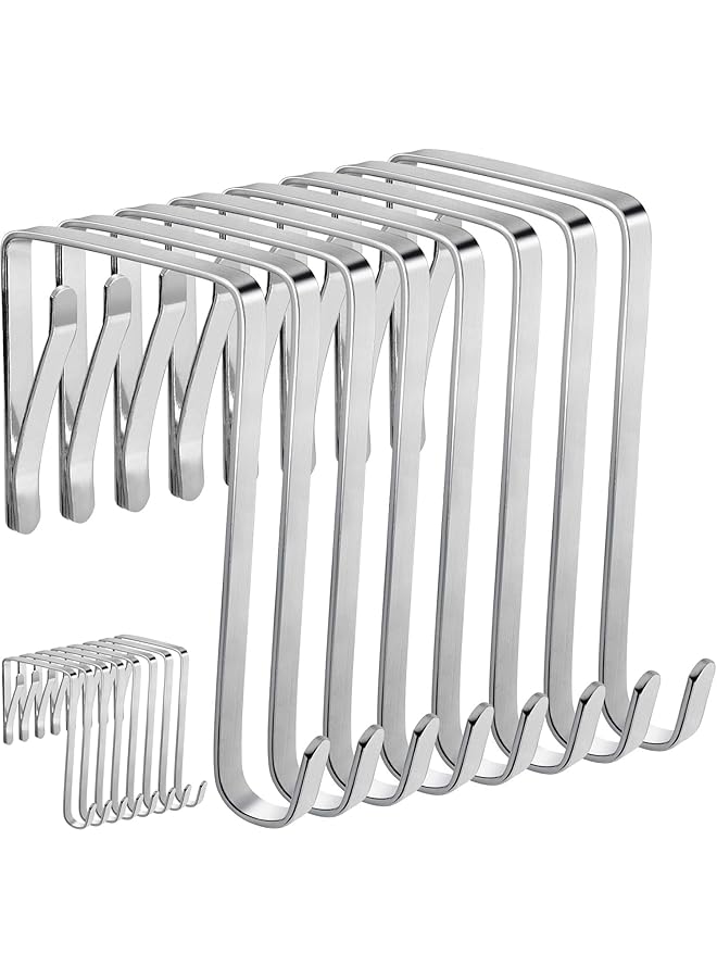 PROMASS 16Pcs Over The Door Hook,Door Hanger Hook for Bags&Clothes,Over The Door Organizer Hanger for Towel&Wreath - Image 1