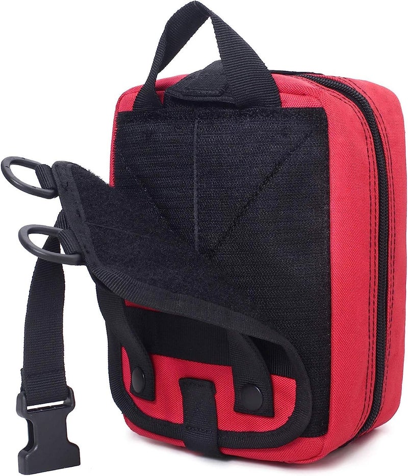 GEERTOP Empty First Aid Kit Bag Organizer Emergency Bag, Durable Water-Resistant, Quick-Release Multi-Purpose, Tear-Proof Design for Car, Travel, Rescue, Outdoor Survival, Camping, 15x10.5x20cm - Image 2