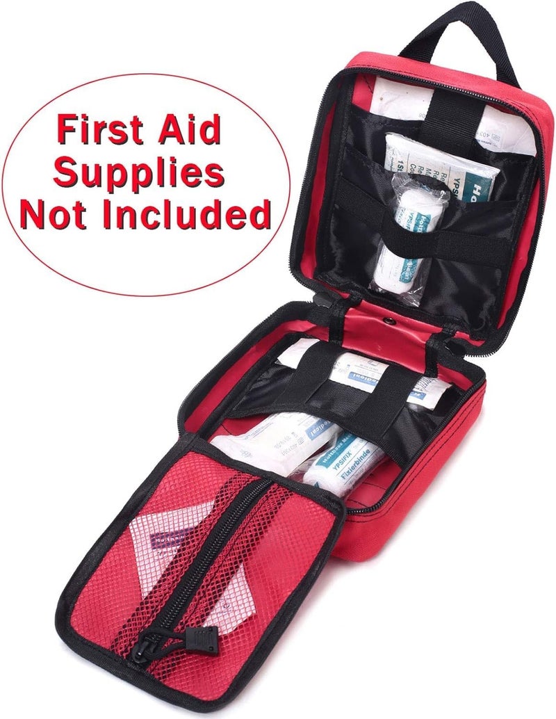 GEERTOP Empty First Aid Kit Bag Organizer Emergency Bag, Durable Water-Resistant, Quick-Release Multi-Purpose, Tear-Proof Design for Car, Travel, Rescue, Outdoor Survival, Camping, 15x10.5x20cm - Image 1