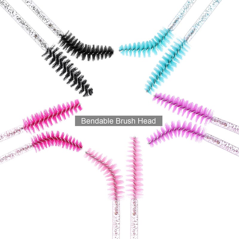 Tbestmax 500 Disposable Mascara Wands Eyelash Brush Spoolies for Eyebrow Eye Lash Extension Colorful - Image 3