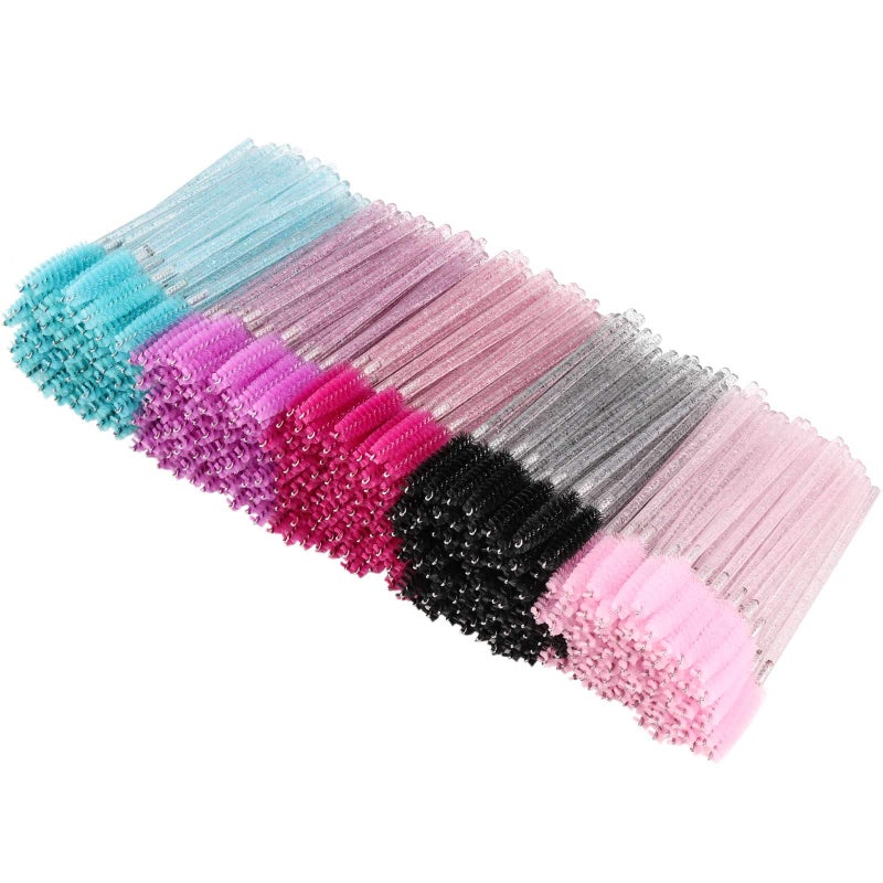 Tbestmax 500 Disposable Mascara Wands Eyelash Brush Spoolies for Eyebrow Eye Lash Extension Colorful - Image 1