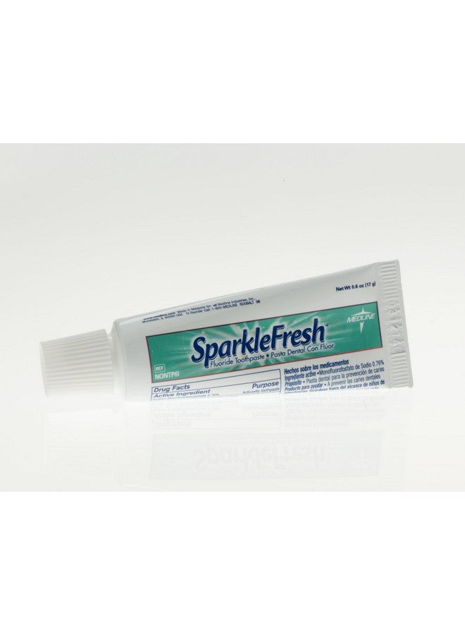 Medline Sparkle Fresh Toothpaste, Fluoride Protection, 0.6 Oz., Dental Hygiene And Oral Care, Pack Of 144
