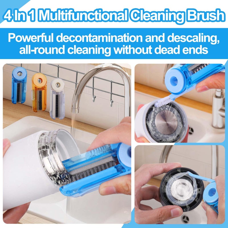 Xangnier 4 In 1 Multifunctional Cleaning Brush 3 Pack Water Bottle Cleaner Brush Bottle Gap Cleaner Brush Cup Cover Cleaning Brush Cup Crevice Cleaning Tools Home Kitchen Cleaning Tools - Image 2