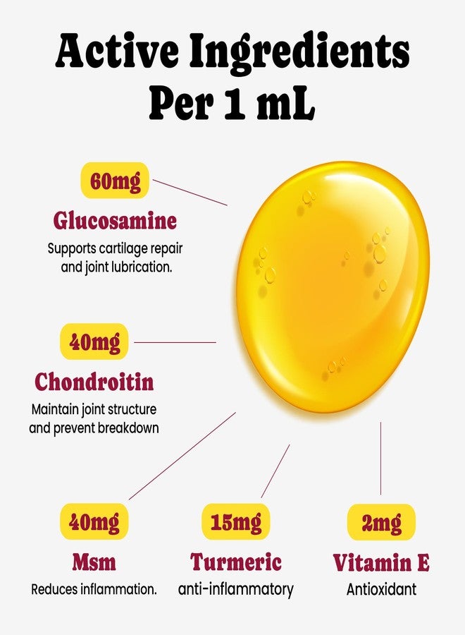 BuddyCheer Glucosamine for Dogs, Liquid Hip and Joint Supplement, Chondroitin Drops for Dogs, Joint Drops for Dog, Dog Supplement for Mobility Pain Relief - 60ml - Image 4