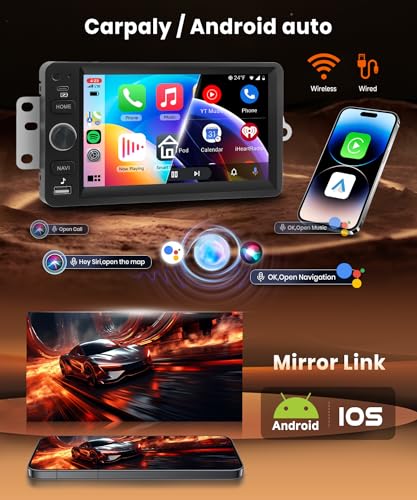 VECHTEL 4G+64G Android 15 Car Stereo for Chevy Chevrolet Silverado SSR Tahoe 2003-2006,GMC Siera Yukon 2003-2006,Hummer H2 2003-2007 with Wireless Carplay Android Auto, GPS Navigation, Backup Camera - Image 3