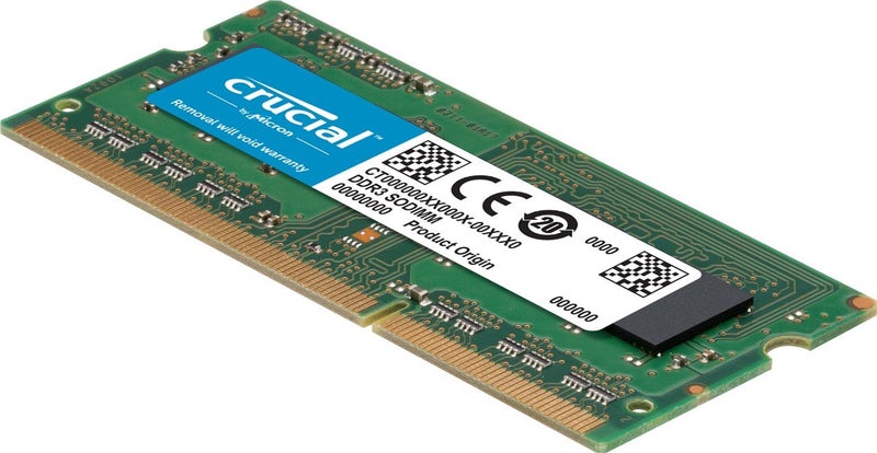 Micron Crucial 4GB Single DDR3/DDR3L 1600 MT/S (PC3-12800) Unbuffered SODIMM 204-Pin Memory - CT51264BF160B - Image 1
