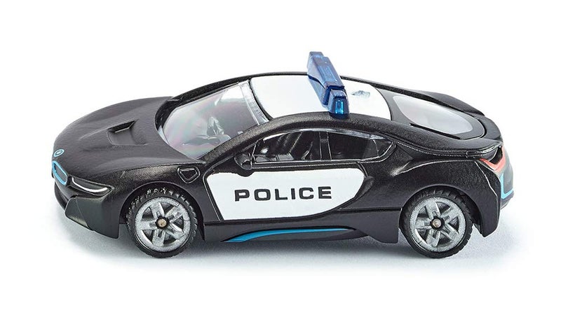 Siku 1533 BMW i8 US Police Car MetalPlastic BlackWhite Versatile Toy Vehicle for Children - Image 2