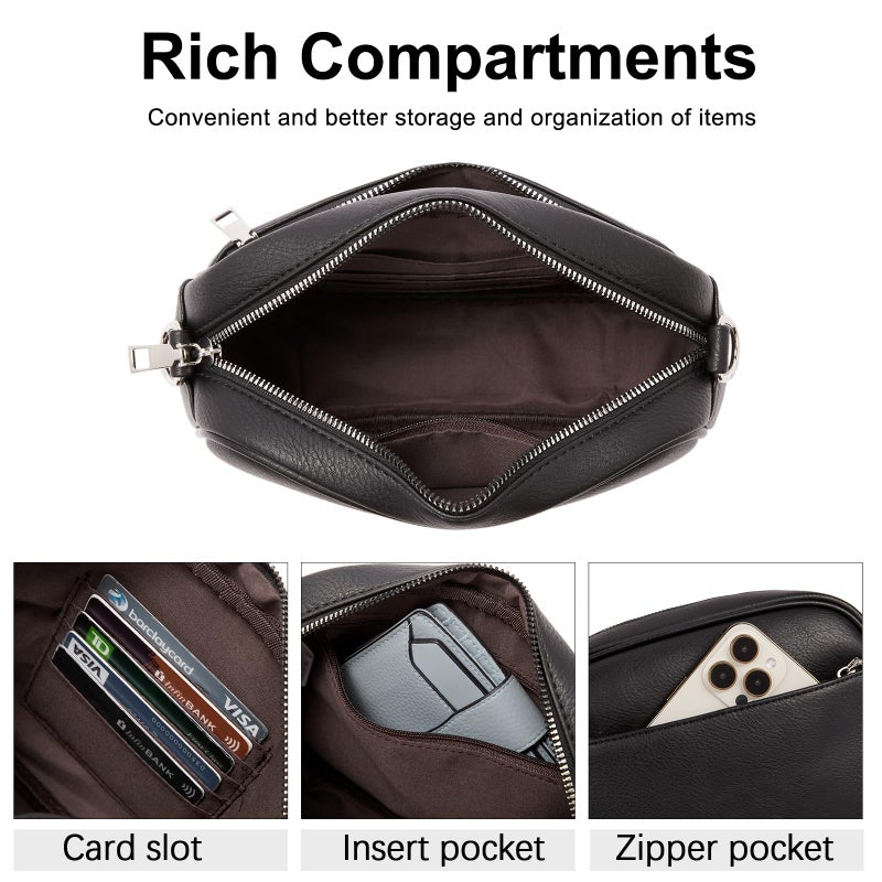 CLUCI Small Crossbody Bags for Women Crossbody Purses for Women Cross Body Bag Crossbody Purse with Adjustable Wide Strap - Image 4