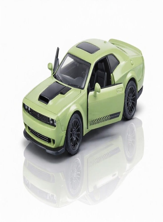 Space Enterprises 1:64 Diecast Model Car Racing Toy with Opening Doors | Metal Body & Detailed Interior | Mini Collectible Car for Kids (Green Colour) - Image 1