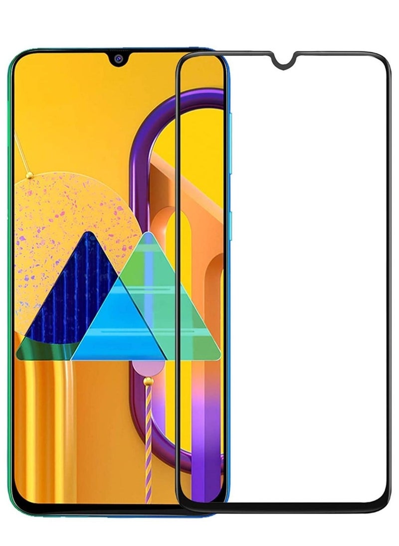 HuHa Screen Guard for Samsung Galaxy M30s / M30 / M31 / M21 / A30 / A30s / A50 / A50s Tempered Glass Screen Protector Full Glue Edge-to-Edge Gorilla Screen Protector - Black  - Image 1